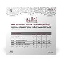 D&apos;Addario J59 1/2M Pro-Arté Cello String Set 1/2 Scale, Medium Tension Cello snaren - thumbnail