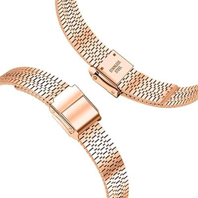 Stainless steel slim fit bandje - Champagne goud - Geschikt voor Apple Watch 38mm / 40mm / 41mm / 42mm Stainless steel slim fit bandje - Champagne goud - Geschikt voor Apple Watch 38mm / 40mm / 41mm / 42mm