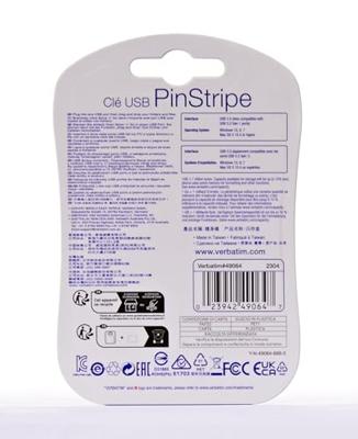 Verbatim Pin Stripe USB-stick 32 GB Zwart 49064 USB-A 2.0 Verbatim Pin Stripe USB-stick 32 GB Zwart 49064 USB-A 2.0