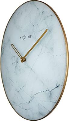 NeXtime ne-8189wi wandklok marble ø 40 cm wit