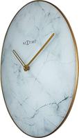 NeXtime ne-8189wi wandklok marble ø 40 cm wit - thumbnail