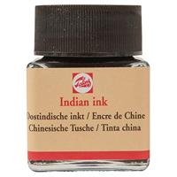 Talens Oostindische Inkt Fles 11ml Zwart 700 - thumbnail