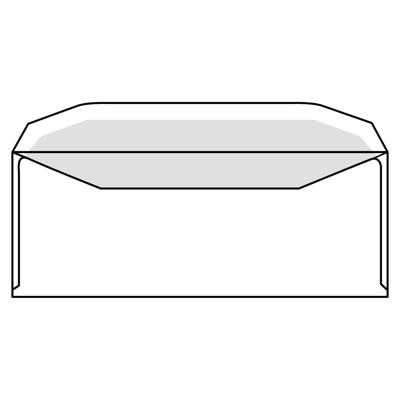 Envelop IEZZY C5/6 114x229mm venster rechts gegomd wit 500 stuks