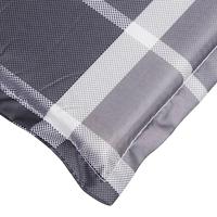 Ligbedkussen 200x70x3 cm oxford stof ruitpatroon grijs - thumbnail