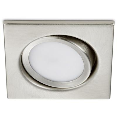 LED Inbouwspot 5W - Warm Wit 3000K - Vierkant Mat Nikkel Aluminium