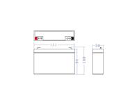 Green Cell AGM34 UPS-accu Sealed Lead Acid (VRLA) 6 V 14 Ah - thumbnail