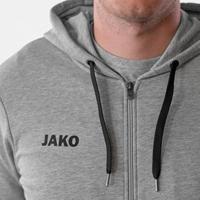 JAKO 6865K Jas Met Kap Base Kids - Lichtgrijs Gemeleerd - 152 - thumbnail