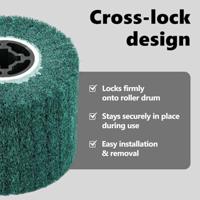 VidaXL Schuurrollen 3 pcs groen 12 x 12 x 10 cm synthetische vezel - thumbnail