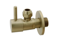 Xellanz Minimal hoekstopkraan 1/2" x 3/8" of knel 10 mm geborsteld messing 22.3619 - thumbnail