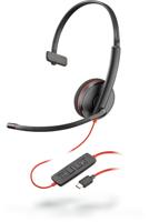 POLY Blackwire C3210 Headset Bedraad Hoofdband Kantoor/callcenter USB Type-C Zwart - thumbnail