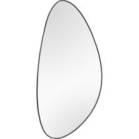 Trion Uca Ovale Spiegel Zwart Metaal met Lijst - thumbnail