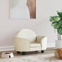 Hondenmand 66x40x45 cm fluweel crmekleurig - thumbnail