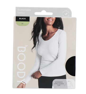 Boody Damestop Lange Mouw Zwart M Boody Damestop Lange Mouw Zwart M