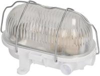 Enzo Orno wandlamp e27 ovaal pvc met glas en metalen korf wit - 5014312 - thumbnail