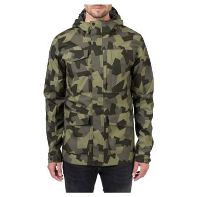 Pocket Regenjas Heren Army Green