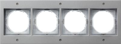 Gira TX 44 afdekraam 4-voudig aluminium