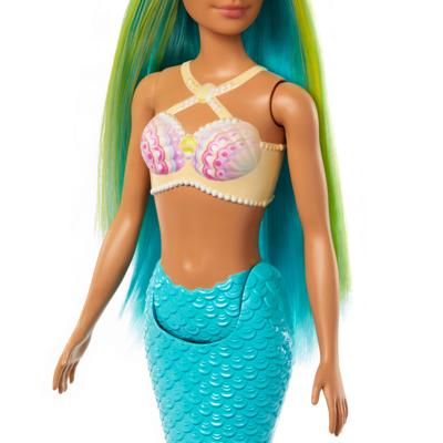 Mattel Dreamtopia - Zeemeerminpop - Blauw en geel haar en turquoise staart