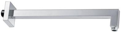 Wiesbaden luxe douche-arm vierkant muurbev.40 cm chroom