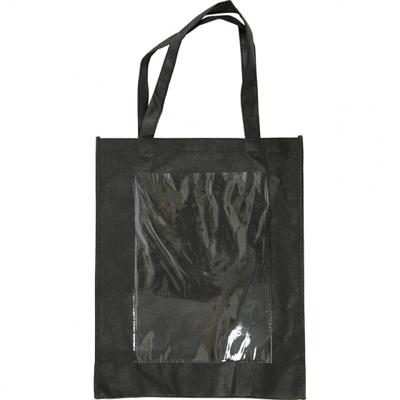 Creativ Company Zwarte schoudertas met plastic voorkant