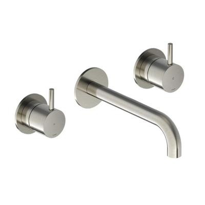 Hotbath Cobber - Wastafelmengkraan - zonder Waste - Laag - Geborsteld Nikkel - Inbouw - Nikkel - V03