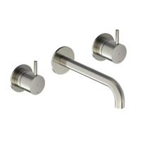 Hotbath Cobber - Wastafelmengkraan - zonder Waste - Laag - Geborsteld Nikkel - Inbouw - Nikkel - V03 - thumbnail