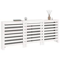 Radiatorombouw 210x21x85 cm massief grenenhout wit - thumbnail