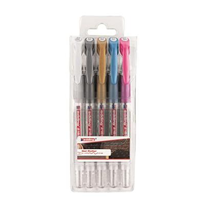 Edding gelroller 2185, etui met 5 stuks in geassorteerde kleuren