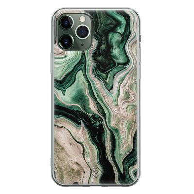 iPhone 11 Pro Max siliconen hoesje - Green waves