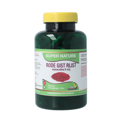 Rode gist rijst monacoline K-vrij 180 Vegetarische capsules Rode gist rijst monacoline K-vrij 180 Vegetarische capsules