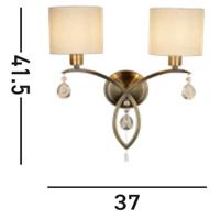 Searchlight WandlampAlberto - 1602-2AB - thumbnail