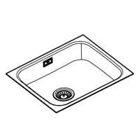 Keukenspoelbak - RVS - Inbouw van bovenaf - GROHE K200 - 31719SD0 - thumbnail