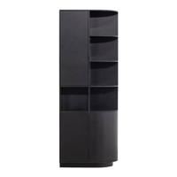 WOOOD Opbergkast 'Finca' Rechts, Mat zwart, 210 x 78cm - thumbnail