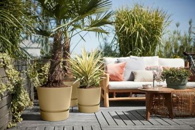 Elho Greenville Round 20cm Goudkleurig Zand