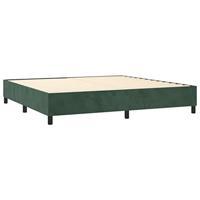 Boxspring met matras fluweel donkergroen 200x200 cm - thumbnail