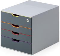 Durable VARICOLOR 4 SAFE - 7606 760627 Ladebox Grijs DIN A4, DIN C4, Folio, Letter Aantal lades: 4 - thumbnail