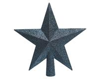 Decoris Piek kunststof 4x19cm ster glitter blauw - thumbnail