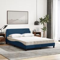 Bed met matras stof blauw 120x200 cm - thumbnail