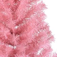 VidaXL Kunstmatig voorverlicht kerstboom met 150 led roze 120 cm pvc - thumbnail