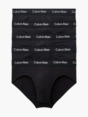 Calvin Klein 5-Pack Heren slips - Hip Brief - Zwarte heren onderbroeken katoen