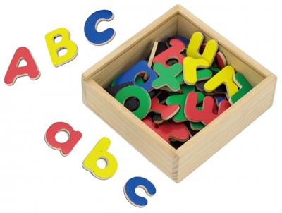 Viga Toys magnetische letters 52 delig multicolor