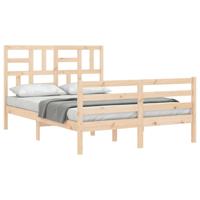 Bedframe met hoofdbord massief hout - thumbnail