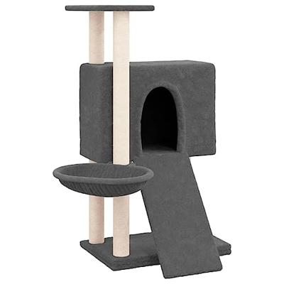 VidaXL Kattenmeubel met sisal krabpalen 96 cm donkergrijs VidaXL Kattenmeubel met sisal krabpalen 96 cm donkergrijs