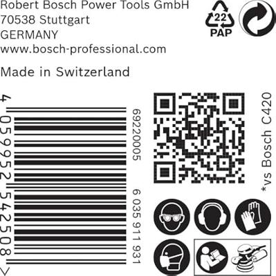 Bosch Accessoires expert c470 schuurpapier voor excenterschuurmachines 125 mm, 8 gaten, k120 50-delig - 1 stuk(s) - 2608900912 Bosch Accessoires expert c470 schuurpapier voor excenterschuurmachines 125 mm, 8 gaten, k120 50-delig - 1 stuk(s) - 2608900912