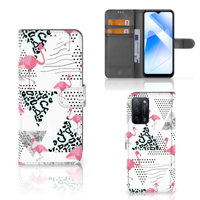 OPPO A16/A16s/A54s | Telefoonhoesje | Met pasjeshouder | Flamingo Triangle - thumbnail