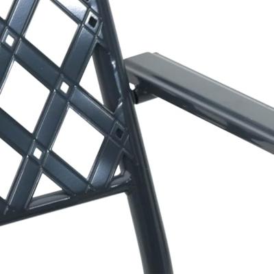 Tuinstoel 2 pcs Antraciet 56 x 65 x 89 cm Staal