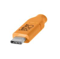 Tether Tools USB-kabel USB 2.0 USB-C stekker, USB-mini-B stekker 4.60 m Oranje CUC2415-ORG - thumbnail