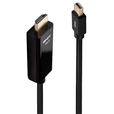 LINDY 36927 DisplayPort-kabel Mini-displayport / HDMI Adapterkabel Mini DisplayPort-stekker, HDMI-A-stekker 2.00 m Zwart LINDY 36927 DisplayPort-kabel Mini-displayport / HDMI Adapterkabel Mini DisplayPort-stekker, HDMI-A-stekker 2.00 m Zwart