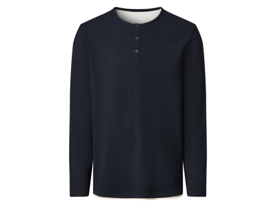 esmara Men Heren longsleeve (Blauw, L)