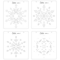 Sizzix • layered stencils snowflake 4stuks - thumbnail