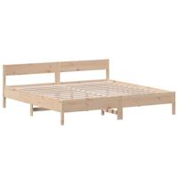 Bedframe zonder matras massief grenenhout 200x200 cm - thumbnail